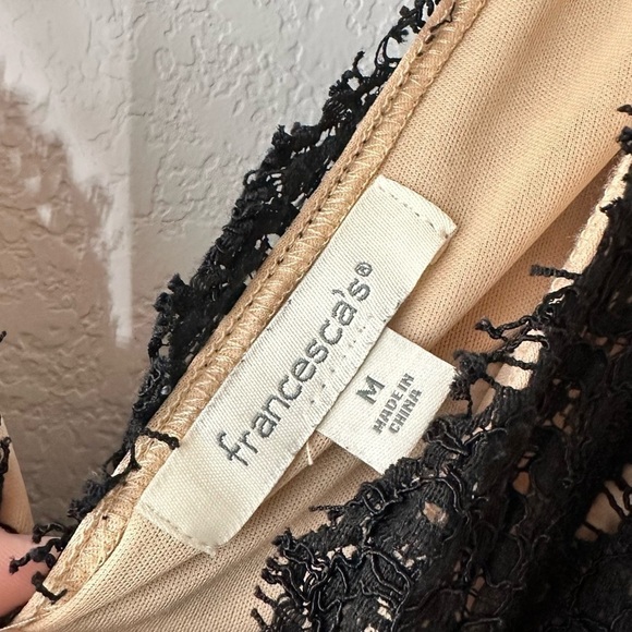 Sexy Black Lace‎ Deep V Neck Party Chic Mini Dress Sz M - Picture 8 of 9